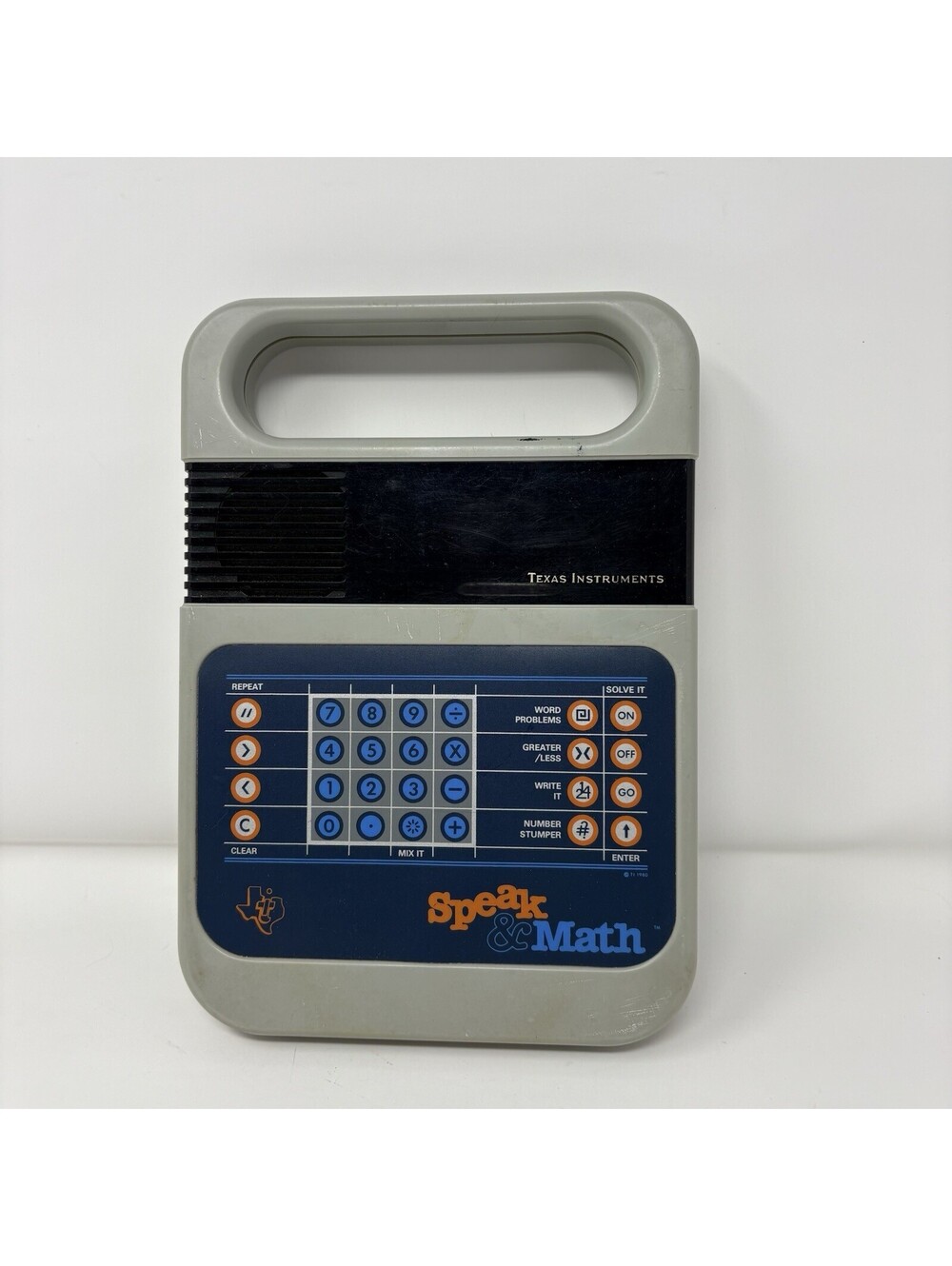 Texas Instruments Speak & Math Learning Toy Electronic 1980 Vintage Tested Works